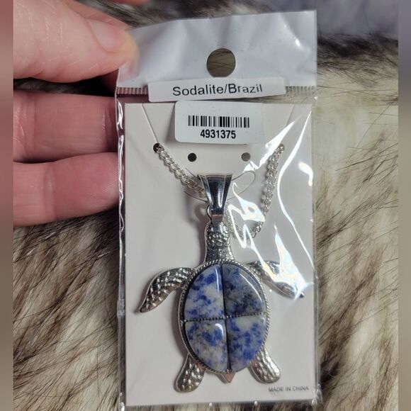 Brazil Sodalite Turtle Necklace - Picture 5 of 8